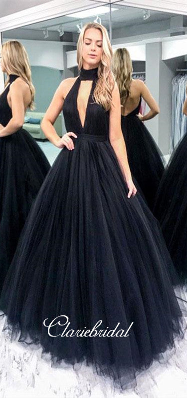 Black fluffy hotsell prom dresses