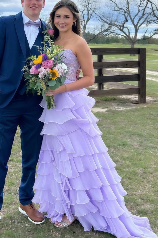 Strapless Newest Long Prom Dresses, Sweetheart Puffy Chiffon Bridesmaid Dresses, Wedding Guest Dresses
