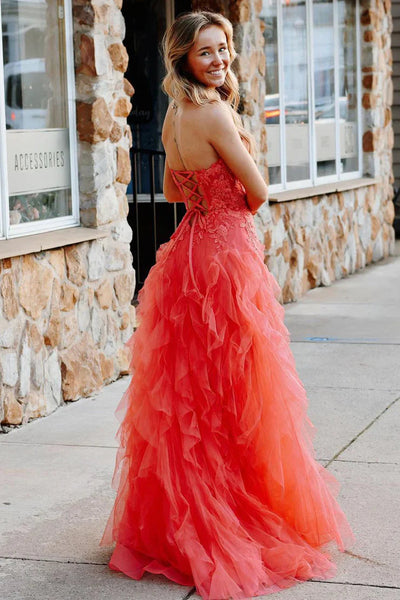 Strapless Puffy Newest Long Prom Dresses, 2025 Sweetheart Lace Bridesmaid Dresses
