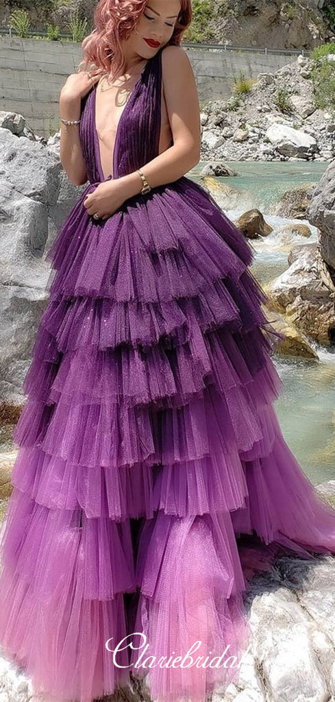 Purple Poofy Dresses