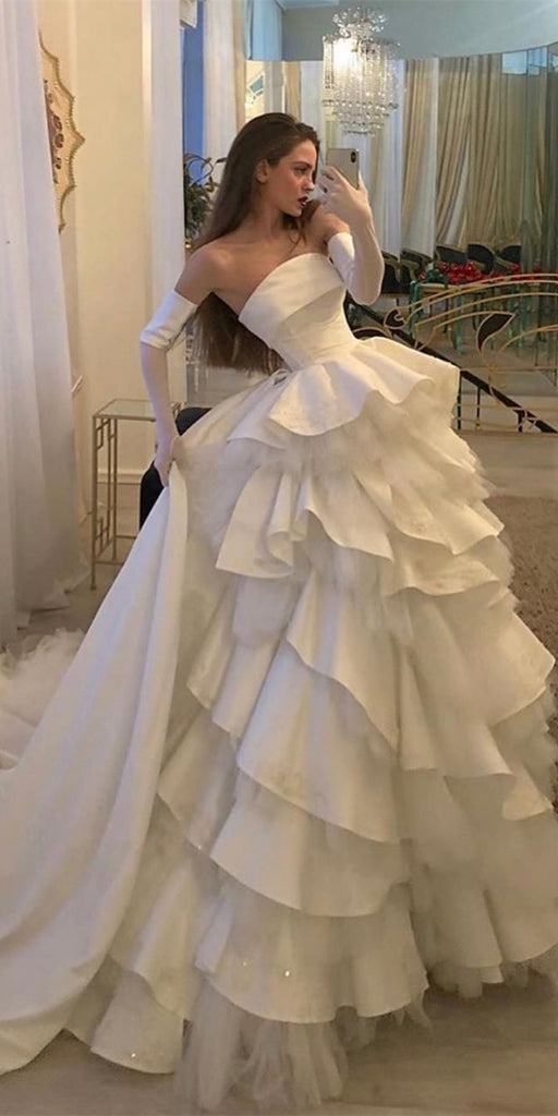 Long Wedding Dress, Tulle Wedding Dress, Vintage Bridal Dress
